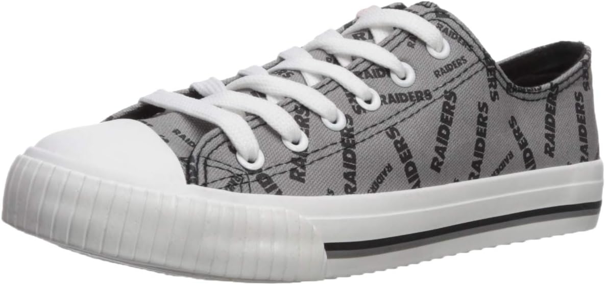 FOCO Womens  Team Logo Ladies Fashion Repeat Print Low Top Canvas Sneakers Shoes