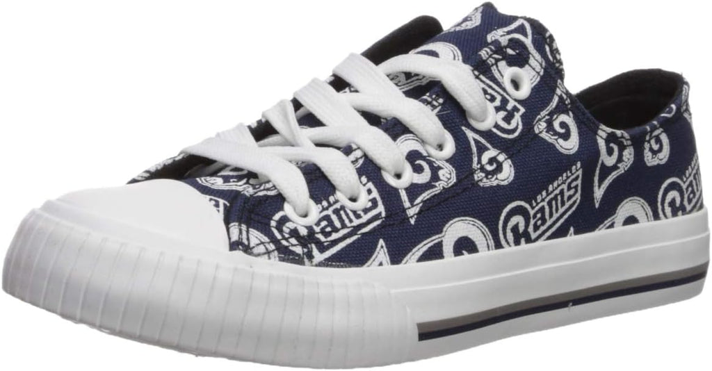 FOCO Womens  Team Logo Ladies Fashion Repeat Print Low Top Canvas Sneakers Shoes