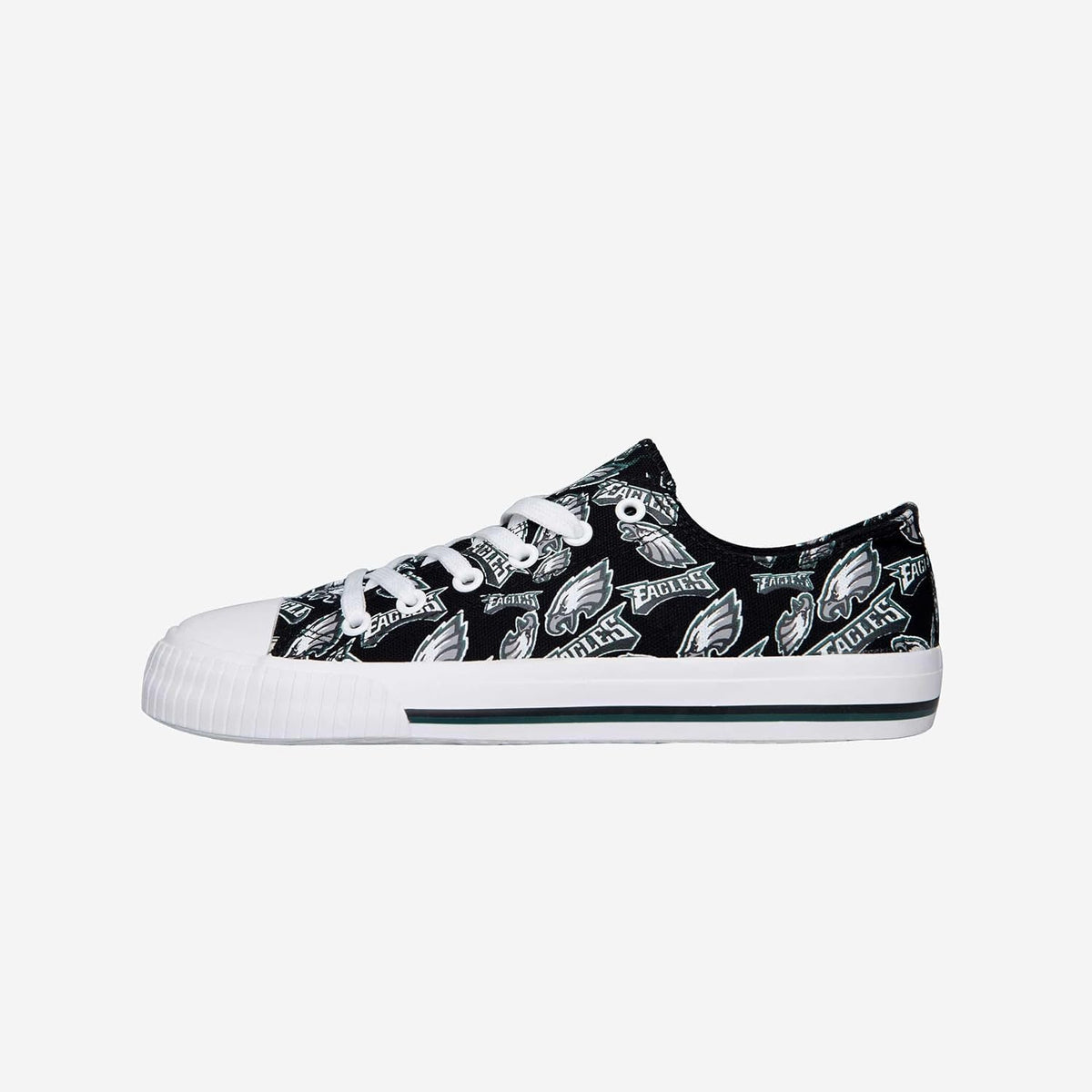 FOCO Womens  Team Logo Ladies Fashion Repeat Print Low Top Canvas Sneakers Shoes