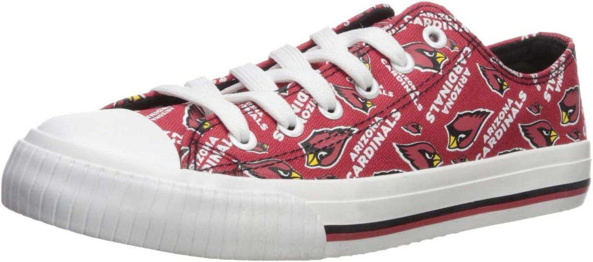 FOCO Womens  Team Logo Ladies Fashion Repeat Print Low Top Canvas Sneakers Shoes