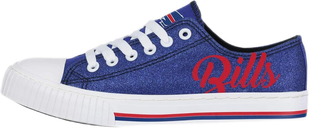 FOCO Womens Team Logo Ladies Fashion Color Glitter Low Top Canvas Sneakers Shoes