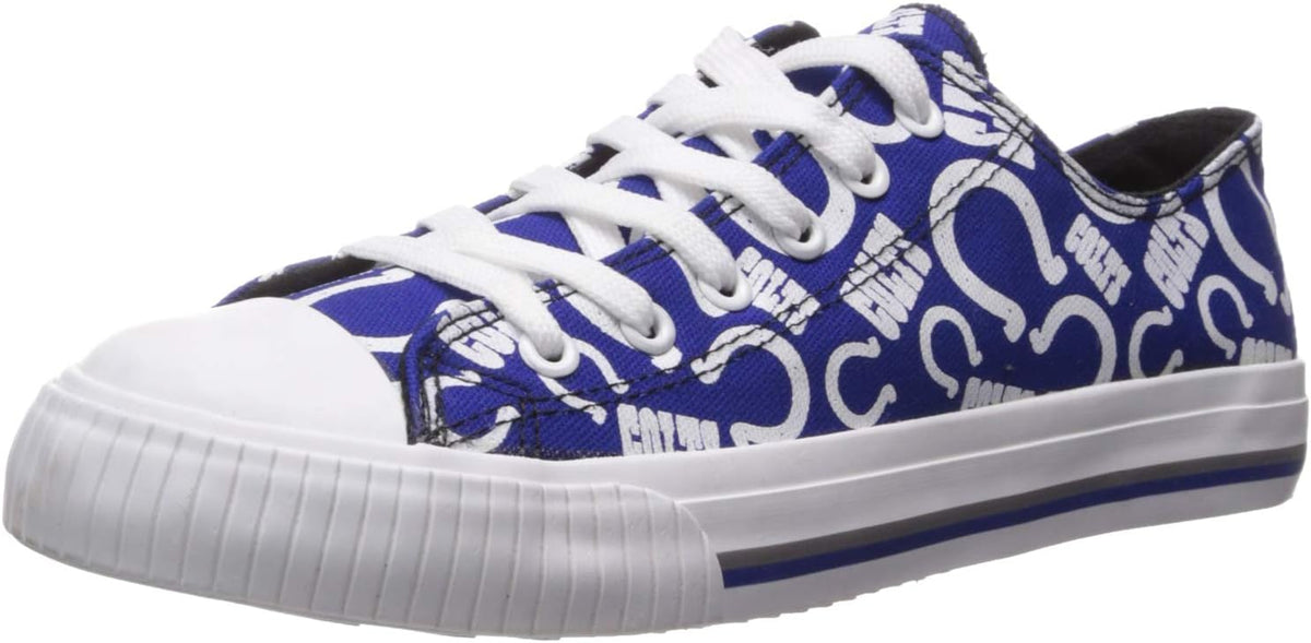 FOCO Womens  Team Logo Ladies Fashion Repeat Print Low Top Canvas Sneakers Shoes