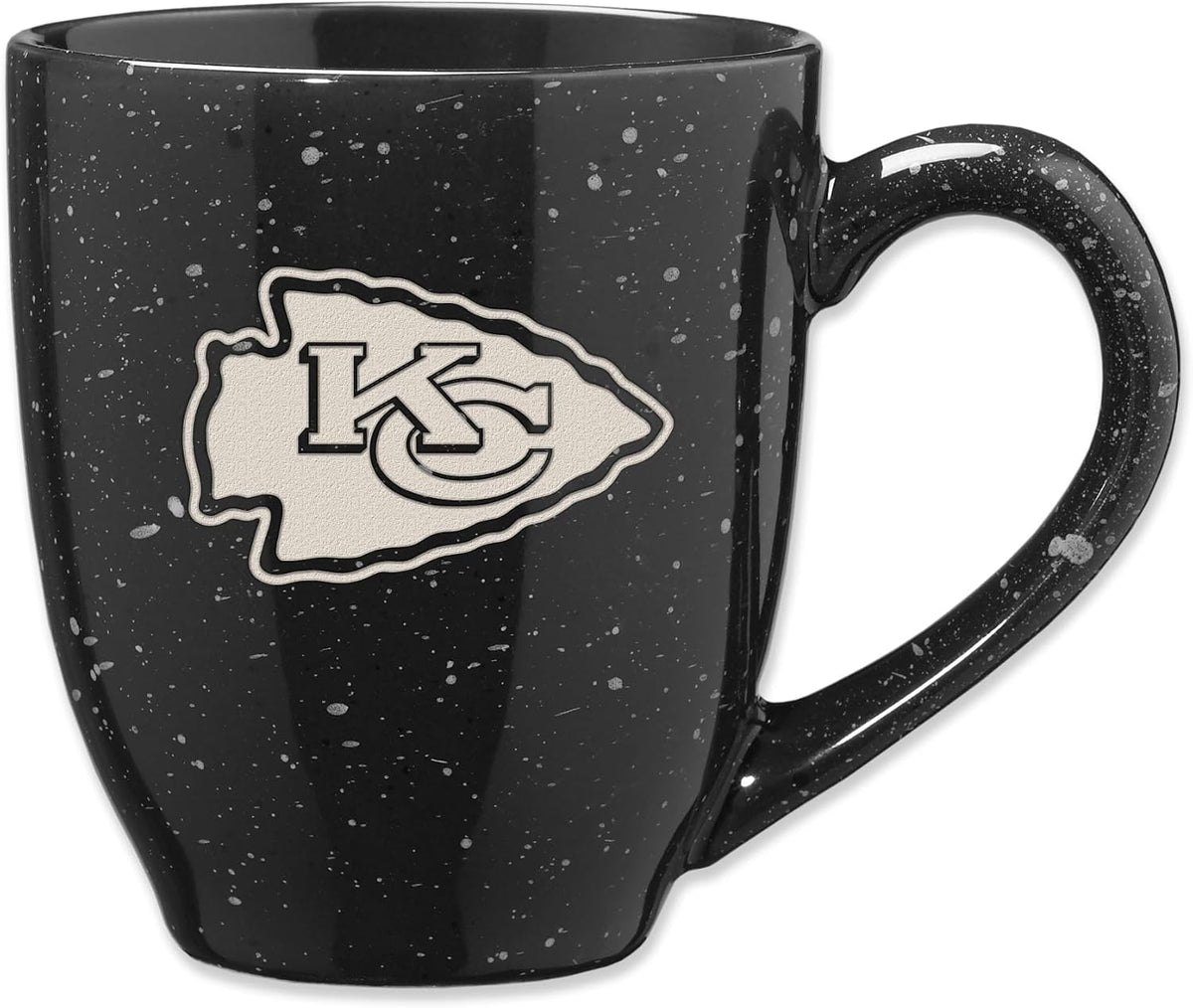 Rico Industries Football 16 oz Team Color Laser Engraved Speckled Ceramic Coffee Mug