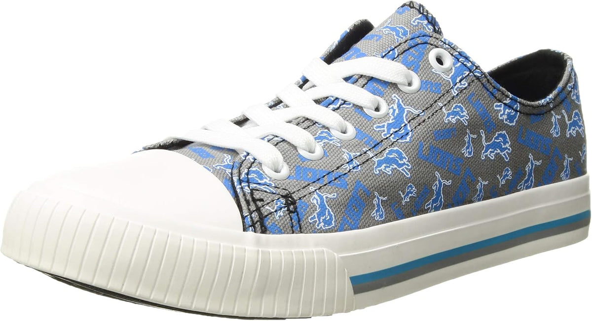 FOCO Womens  Team Logo Ladies Fashion Repeat Print Low Top Canvas Sneakers Shoes