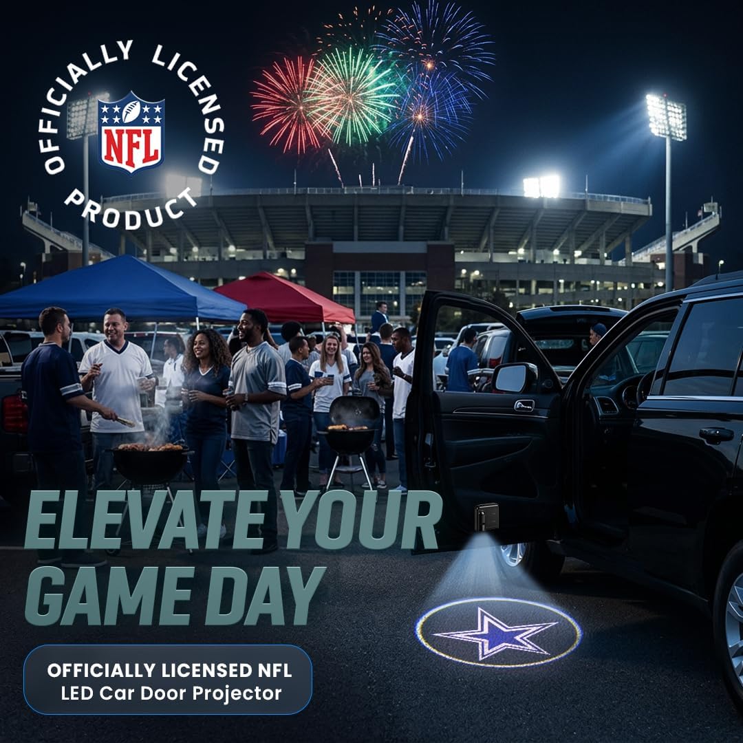 Dallas Cowboys LED Car Door Lights Logo Projector Puddle Light