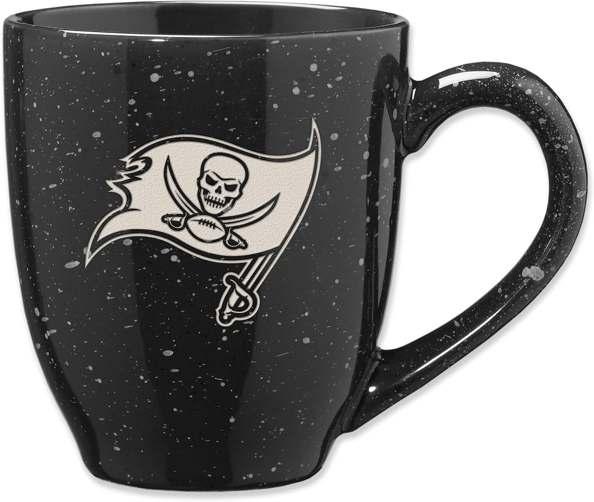 Rico Industries Football 16 oz Team Color Laser Engraved Speckled Ceramic Coffee Mug