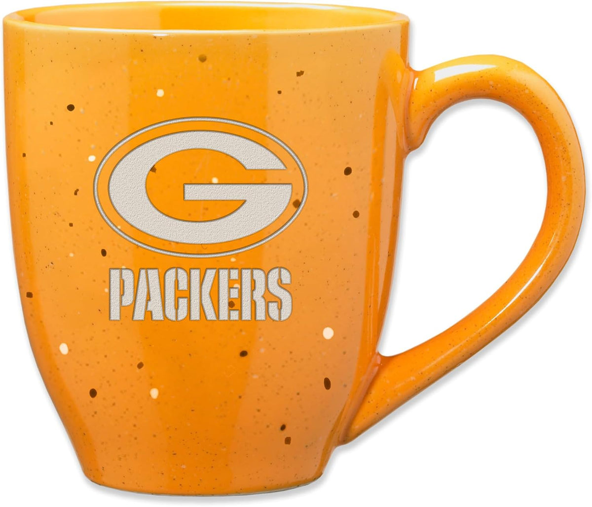 Rico Industries Football 16 oz Team Color Laser Engraved Speckled Ceramic Coffee Mug