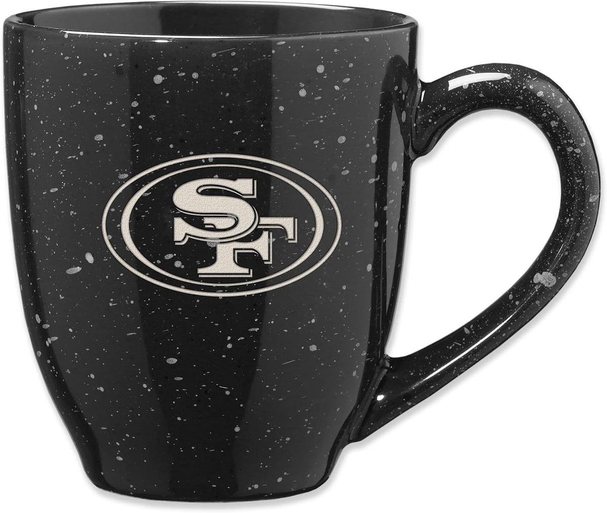 Rico Industries Football 16 oz Team Color Laser Engraved Speckled Ceramic Coffee Mug