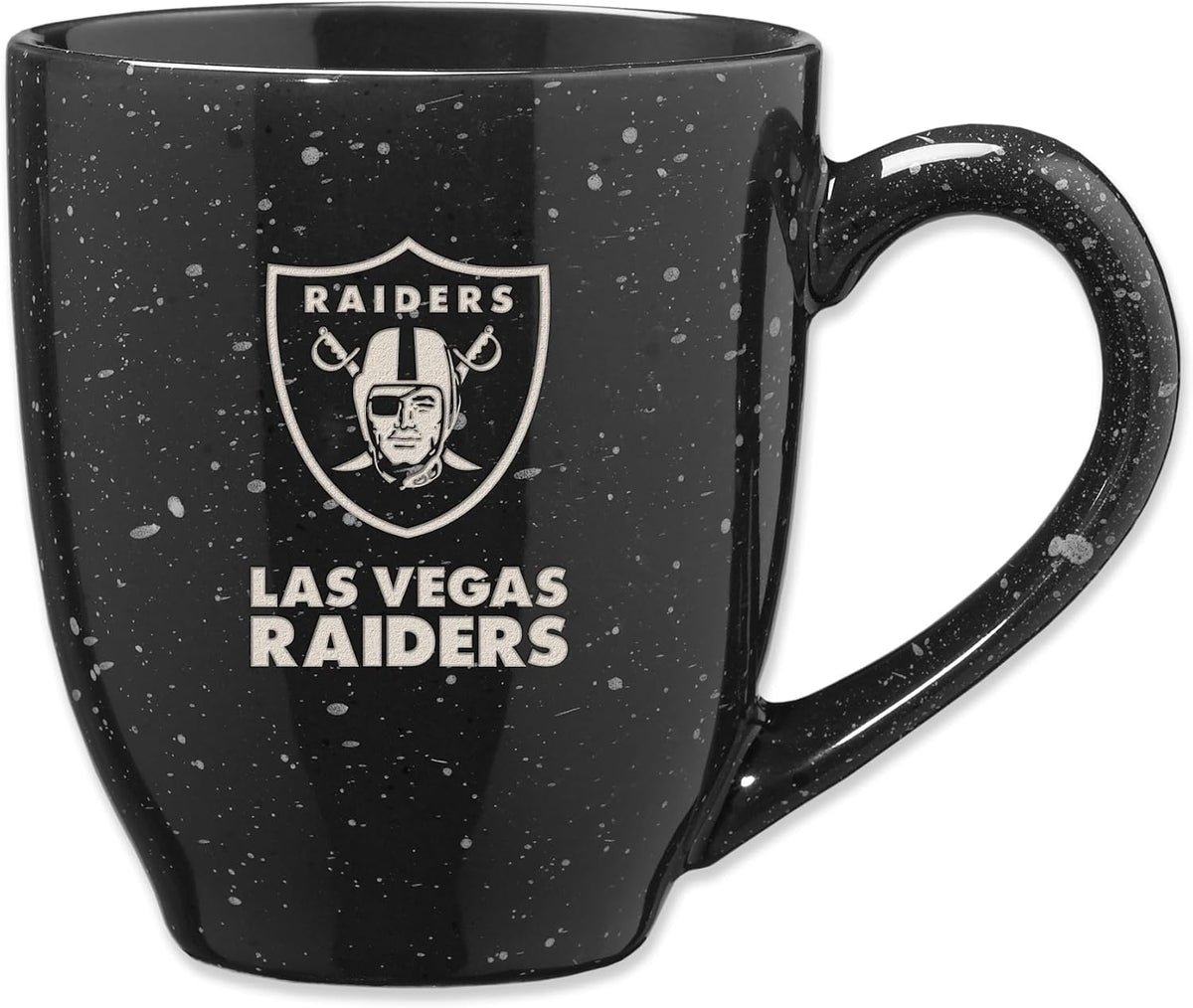 Rico Industries Football 16 oz Team Color Laser Engraved Speckled Ceramic Coffee Mug
