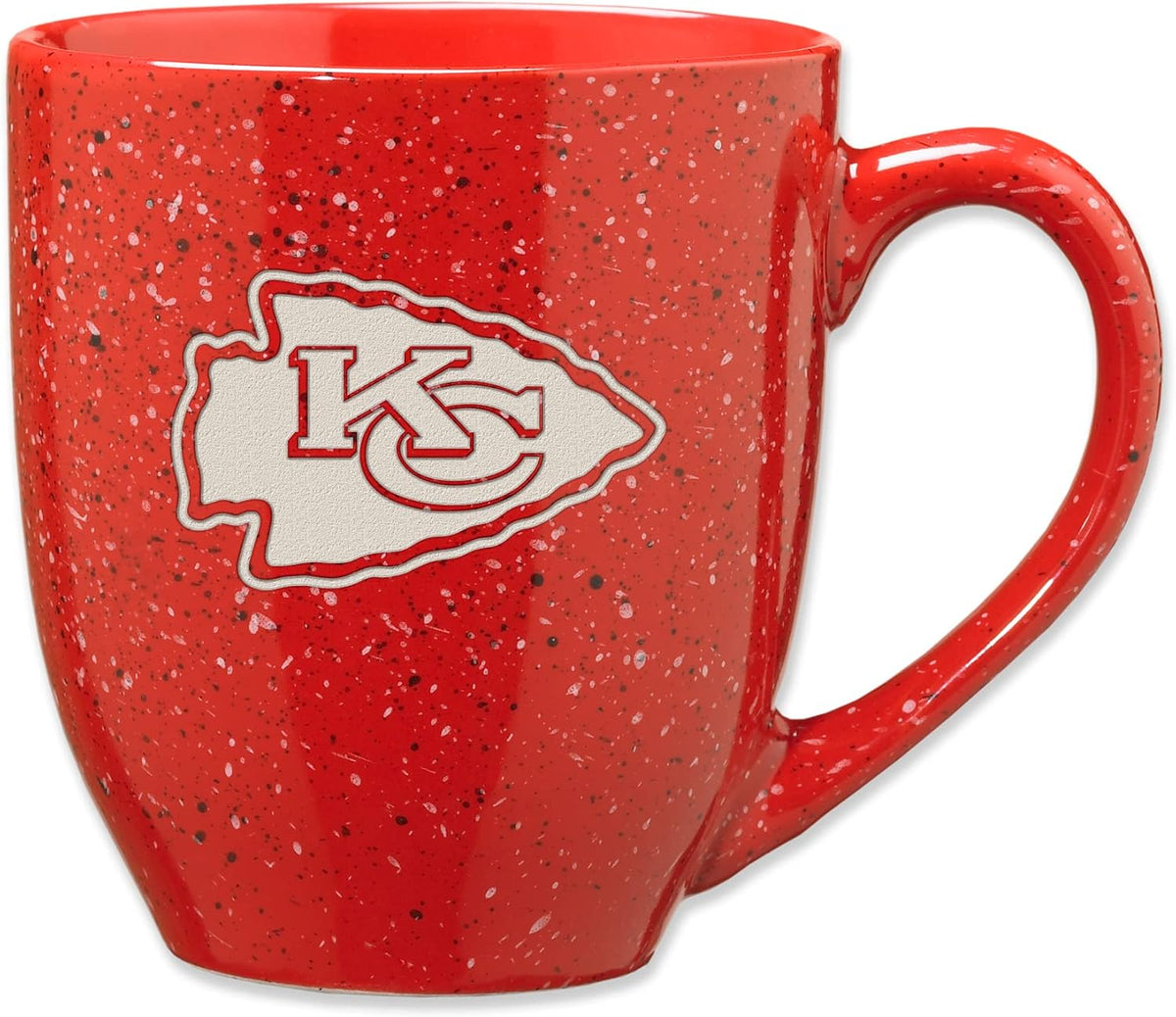 Rico Industries Football 16 oz Team Color Laser Engraved Speckled Ceramic Coffee Mug