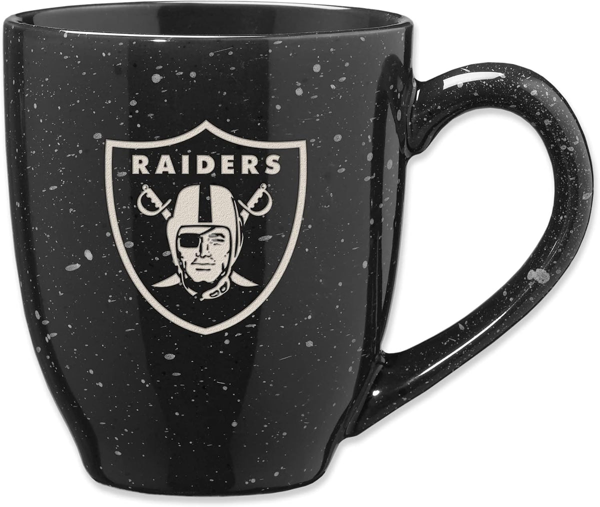Rico Industries Football 16 oz Team Color Laser Engraved Speckled Ceramic Coffee Mug