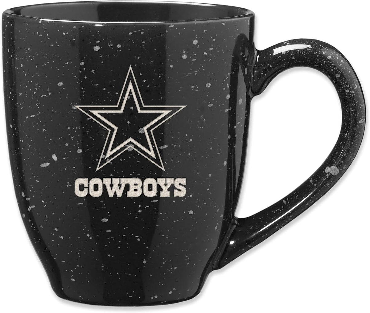 Rico Industries Football 16 oz Team Color Laser Engraved Speckled Ceramic Coffee Mug