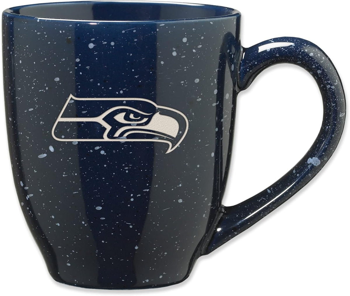 Rico Industries Football 16 oz Team Color Laser Engraved Speckled Ceramic Coffee Mug
