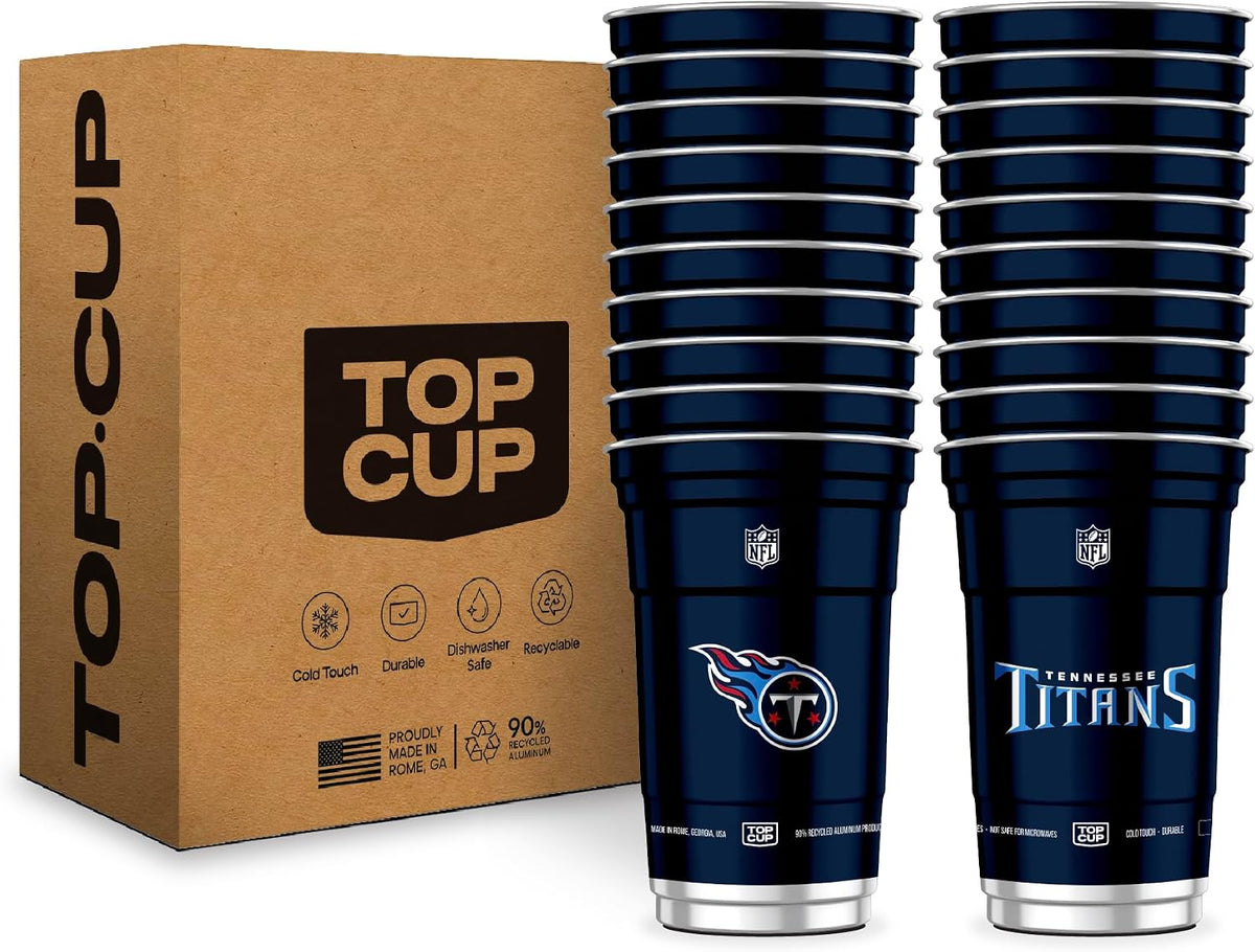 Top Cup Philadelphia Eagles Aluminum Party Cups, 20oz, 20 Count