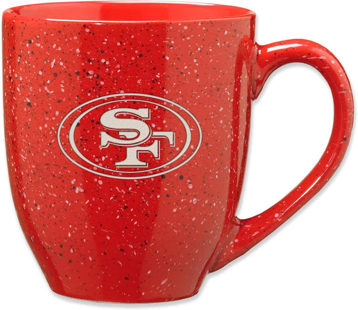 Rico Industries Football 16 oz Team Color Laser Engraved Speckled Ceramic Coffee Mug