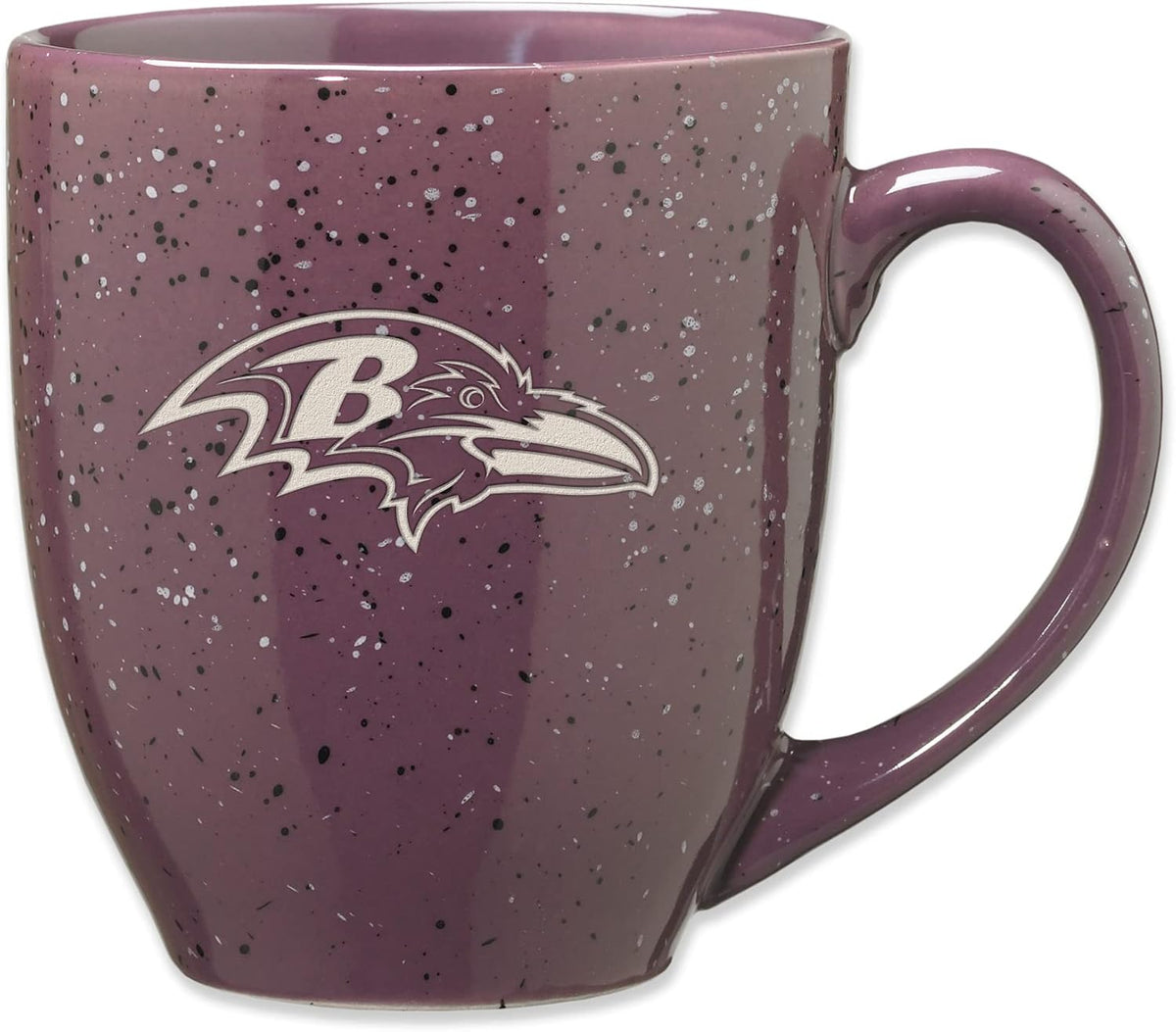 Rico Industries Football 16 oz Team Color Laser Engraved Speckled Ceramic Coffee Mug
