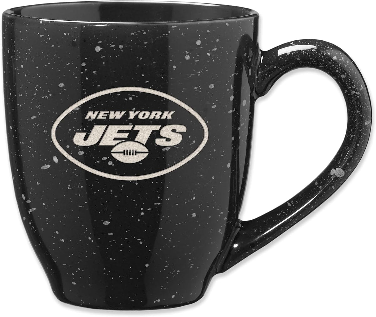 Rico Industries Football 16 oz Team Color Laser Engraved Speckled Ceramic Coffee Mug