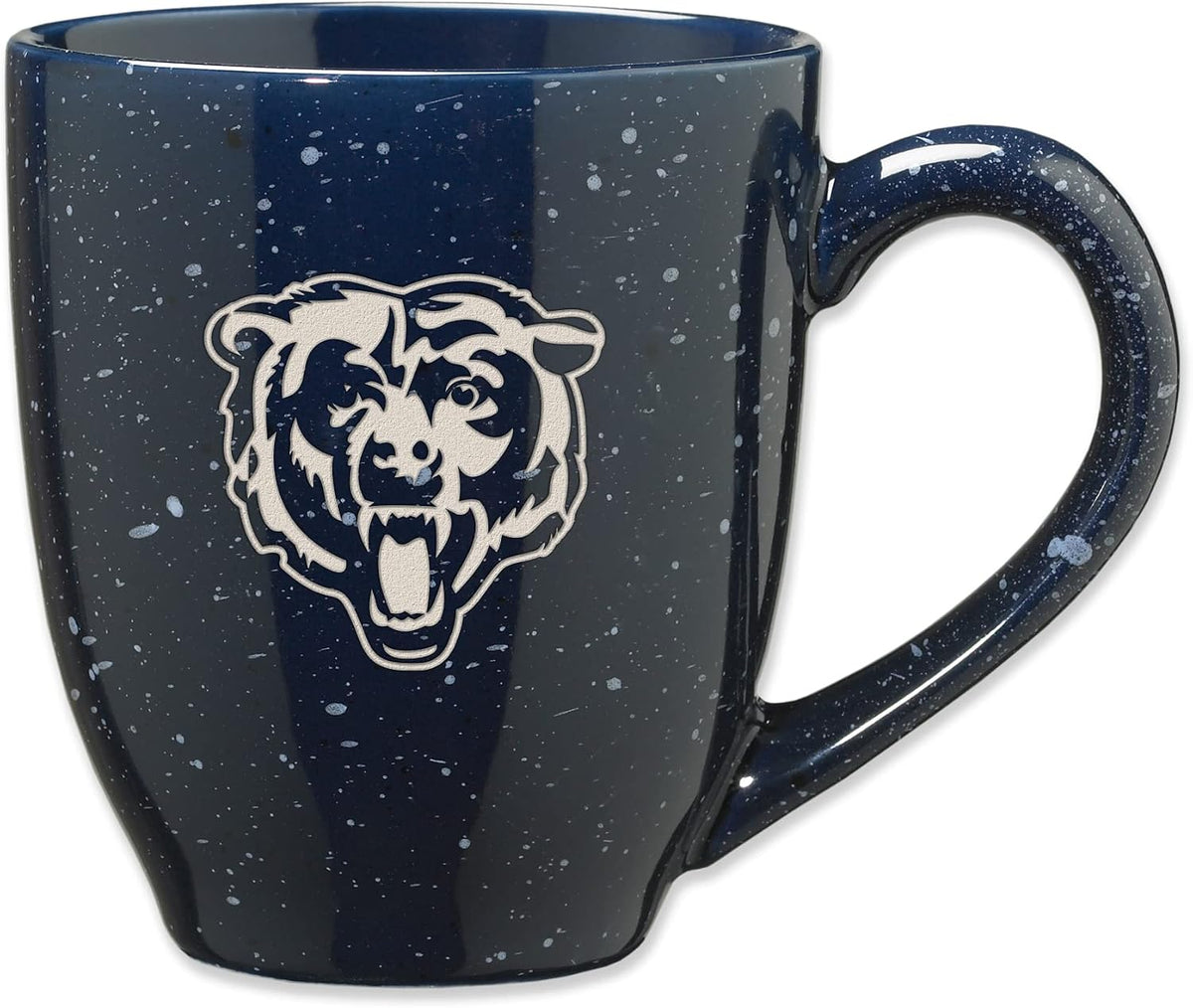 Rico Industries Football 16 oz Team Color Laser Engraved Speckled Ceramic Coffee Mug