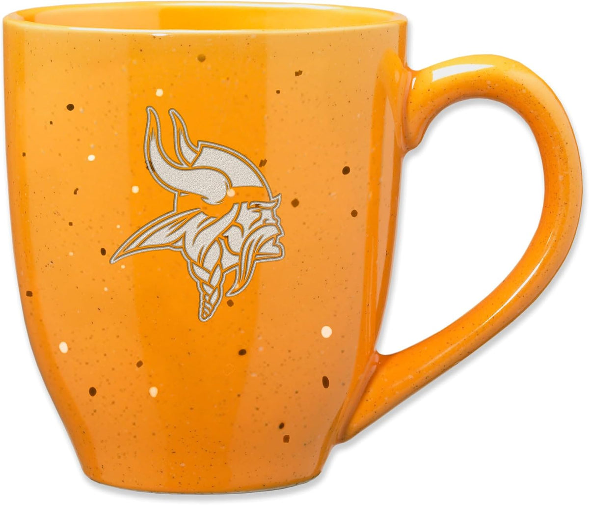 Rico Industries Football 16 oz Team Color Laser Engraved Speckled Ceramic Coffee Mug