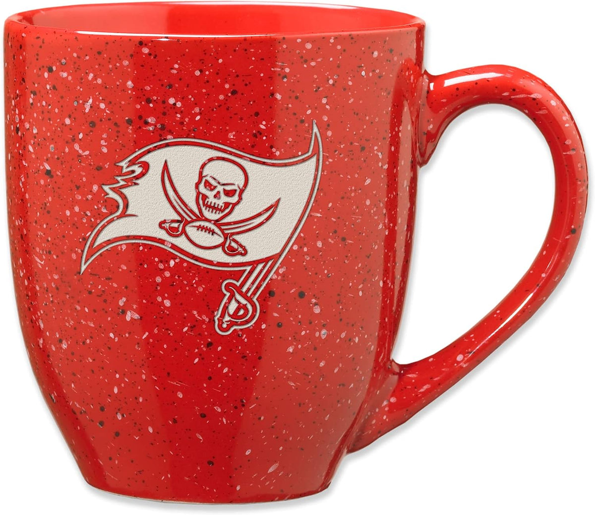 Rico Industries Football 16 oz Team Color Laser Engraved Speckled Ceramic Coffee Mug
