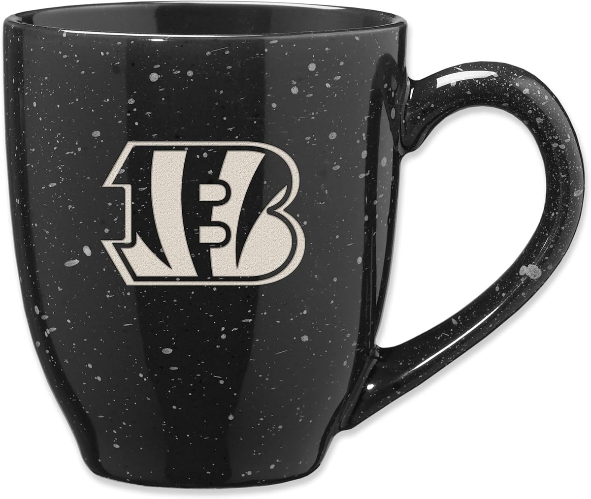 Rico Industries Football 16 oz Team Color Laser Engraved Speckled Ceramic Coffee Mug