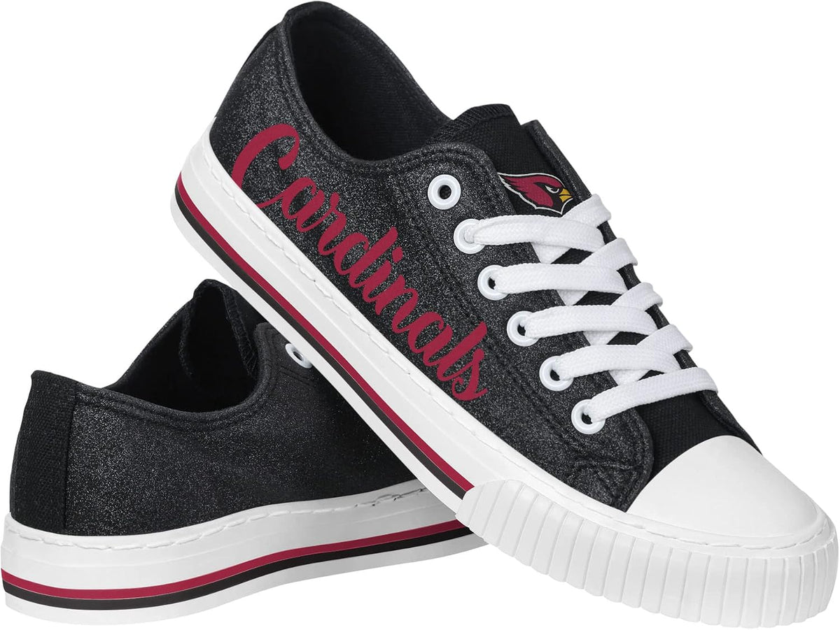 FOCO Womens Team Logo Ladies Fashion Color Glitter Low Top Canvas Sneakers Shoes