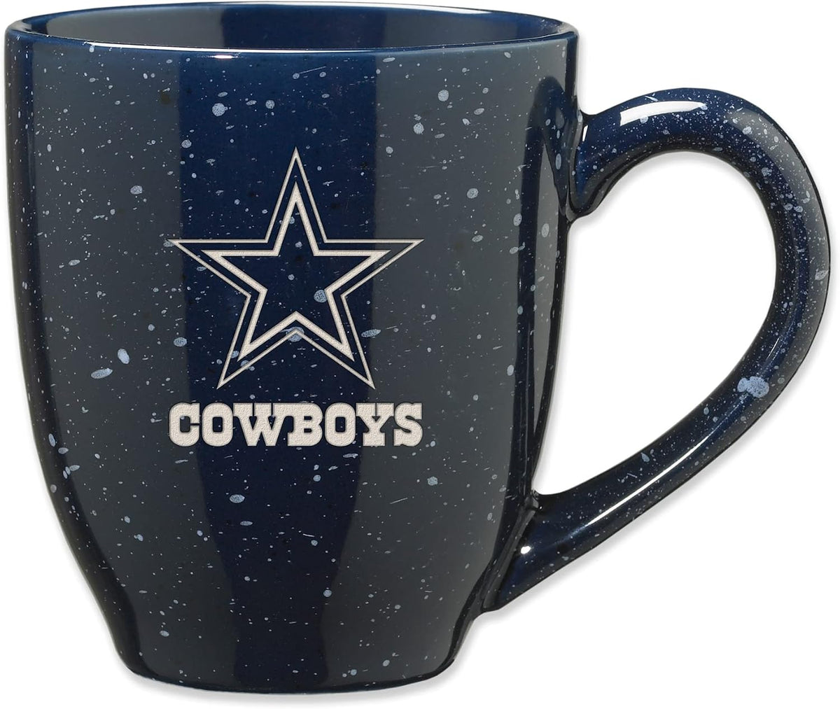 Rico Industries Football 16 oz Team Color Laser Engraved Speckled Ceramic Coffee Mug