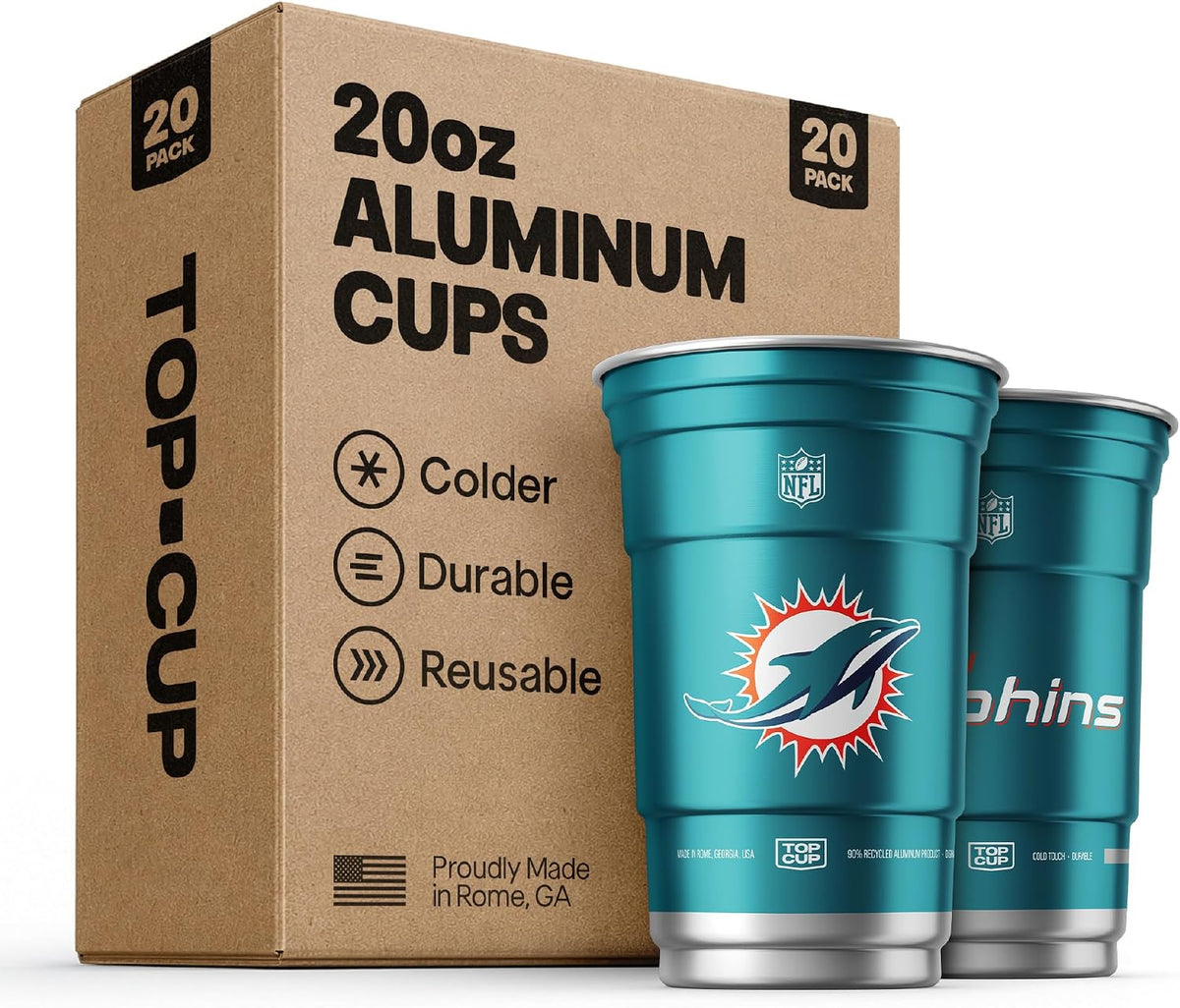 Top Cup Kansas City Chiefs Aluminum Party Cups, 20oz, 20 Count