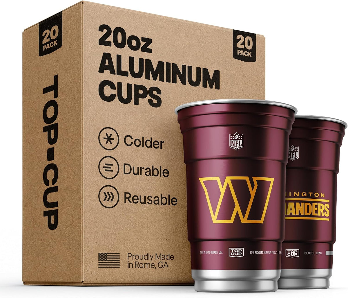 Top Cup Philadelphia Eagles Aluminum Party Cups, 20oz, 20 Count