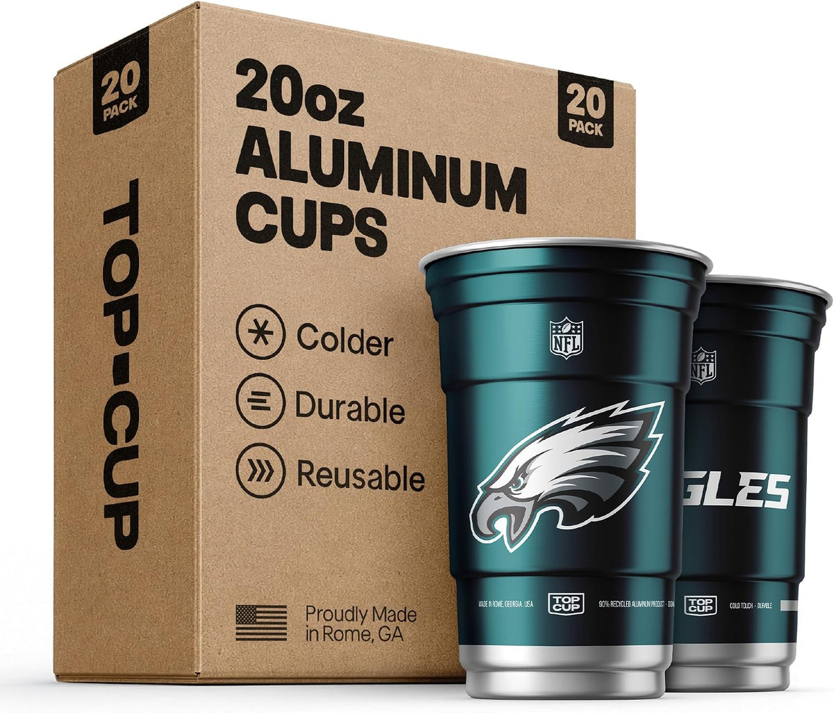Top Cup Kansas City Chiefs Aluminum Party Cups, 20oz, 20 Count