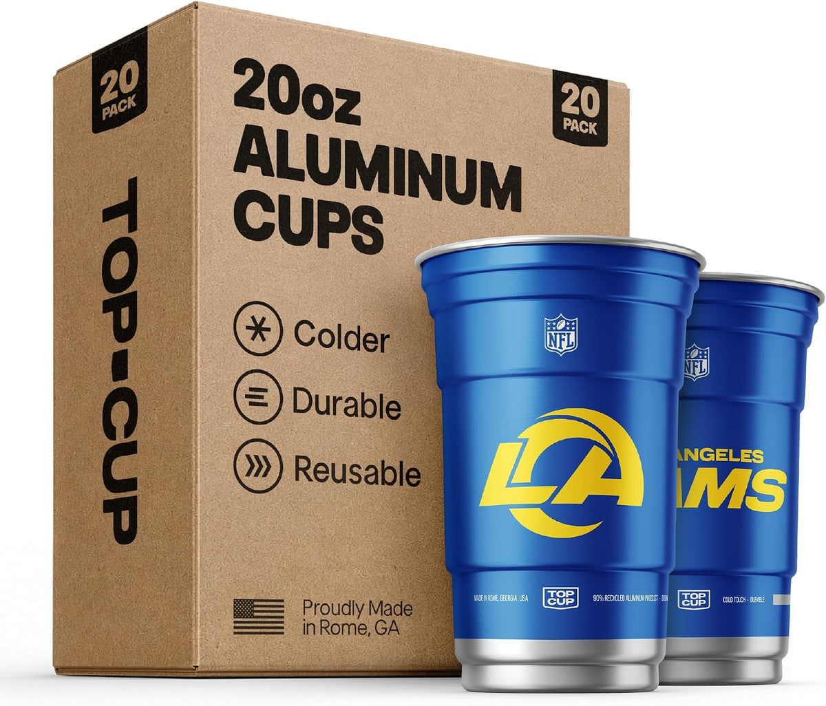 Top Cup Kansas City Chiefs Aluminum Party Cups, 20oz, 20 Count