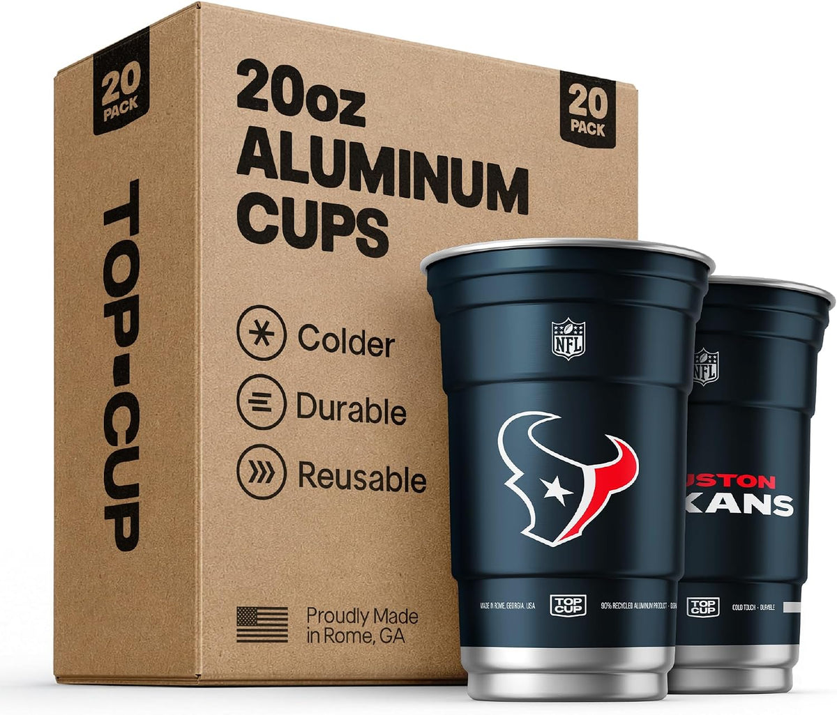 Top Cup Philadelphia Eagles Aluminum Party Cups, 20oz, 20 Count