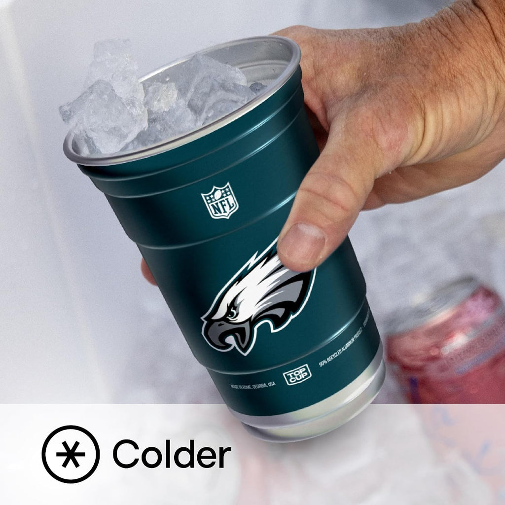 Top Cup Philadelphia Eagles Aluminum Party Cups, 20oz, 20 Count