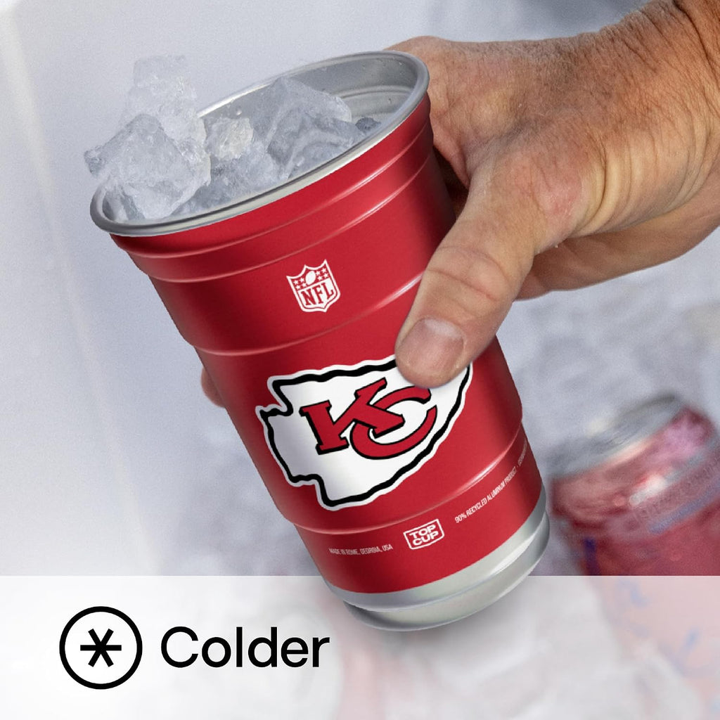 Top Cup Kansas City Chiefs Aluminum Party Cups, 20oz, 20 Count