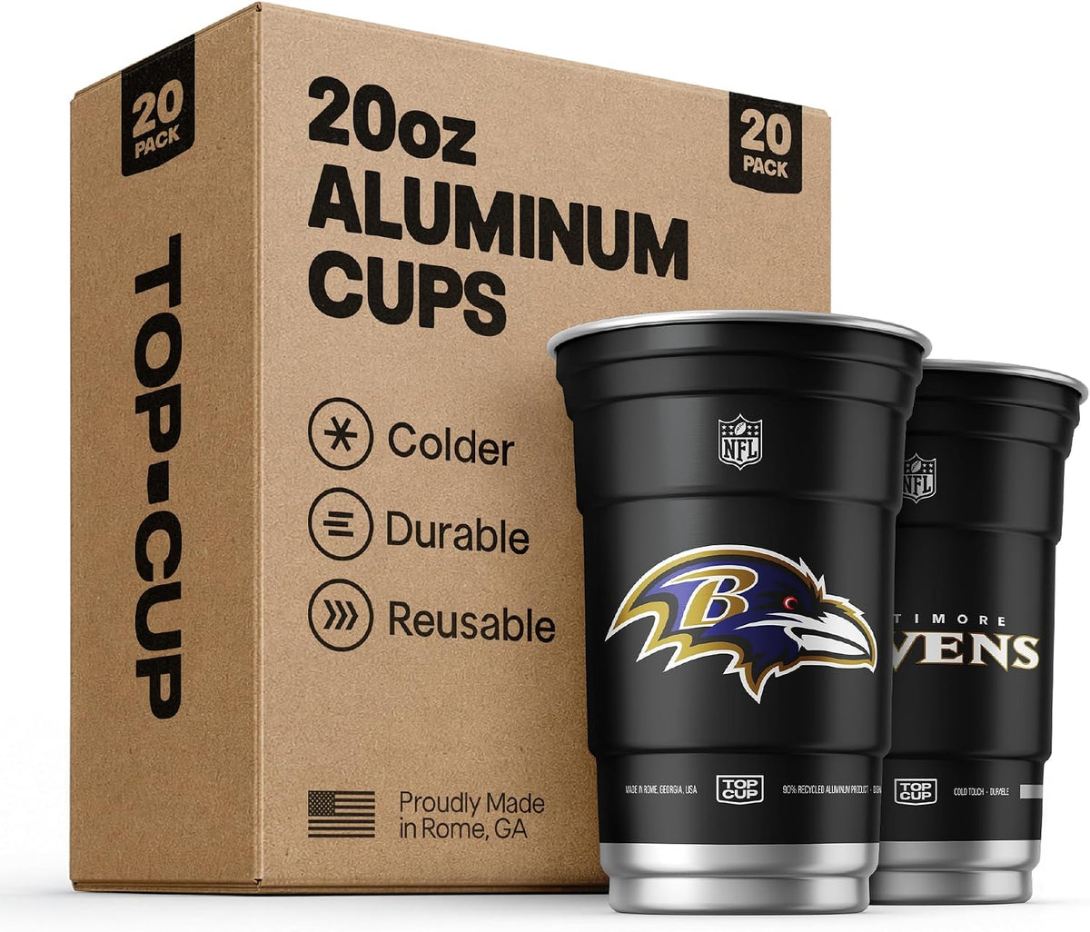 Top Cup Kansas City Chiefs Aluminum Party Cups, 20oz, 20 Count