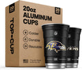 Top Cup Philadelphia Eagles Aluminum Party Cups, 20oz, 20 Count