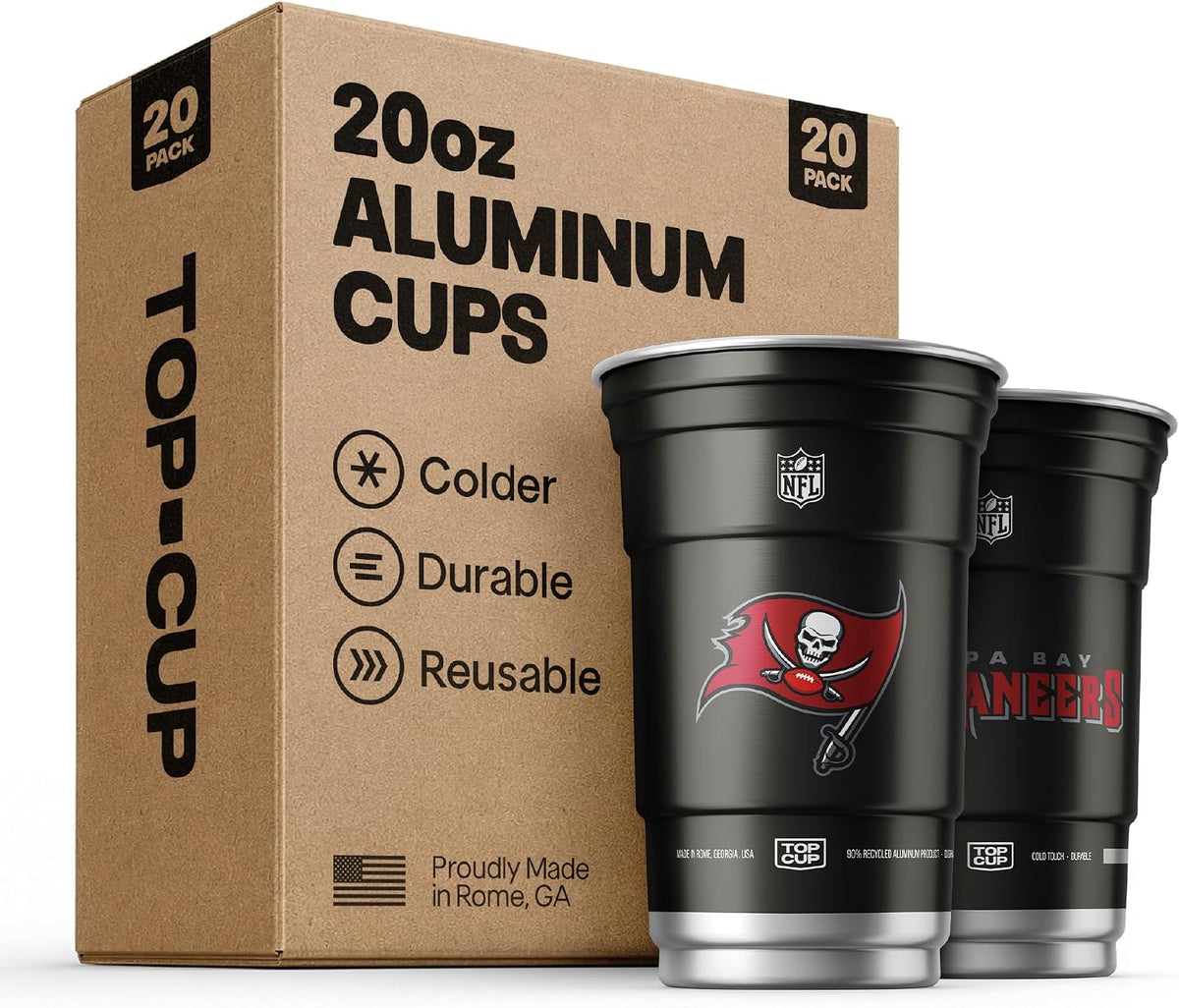 Top Cup Philadelphia Eagles Aluminum Party Cups, 20oz, 20 Count