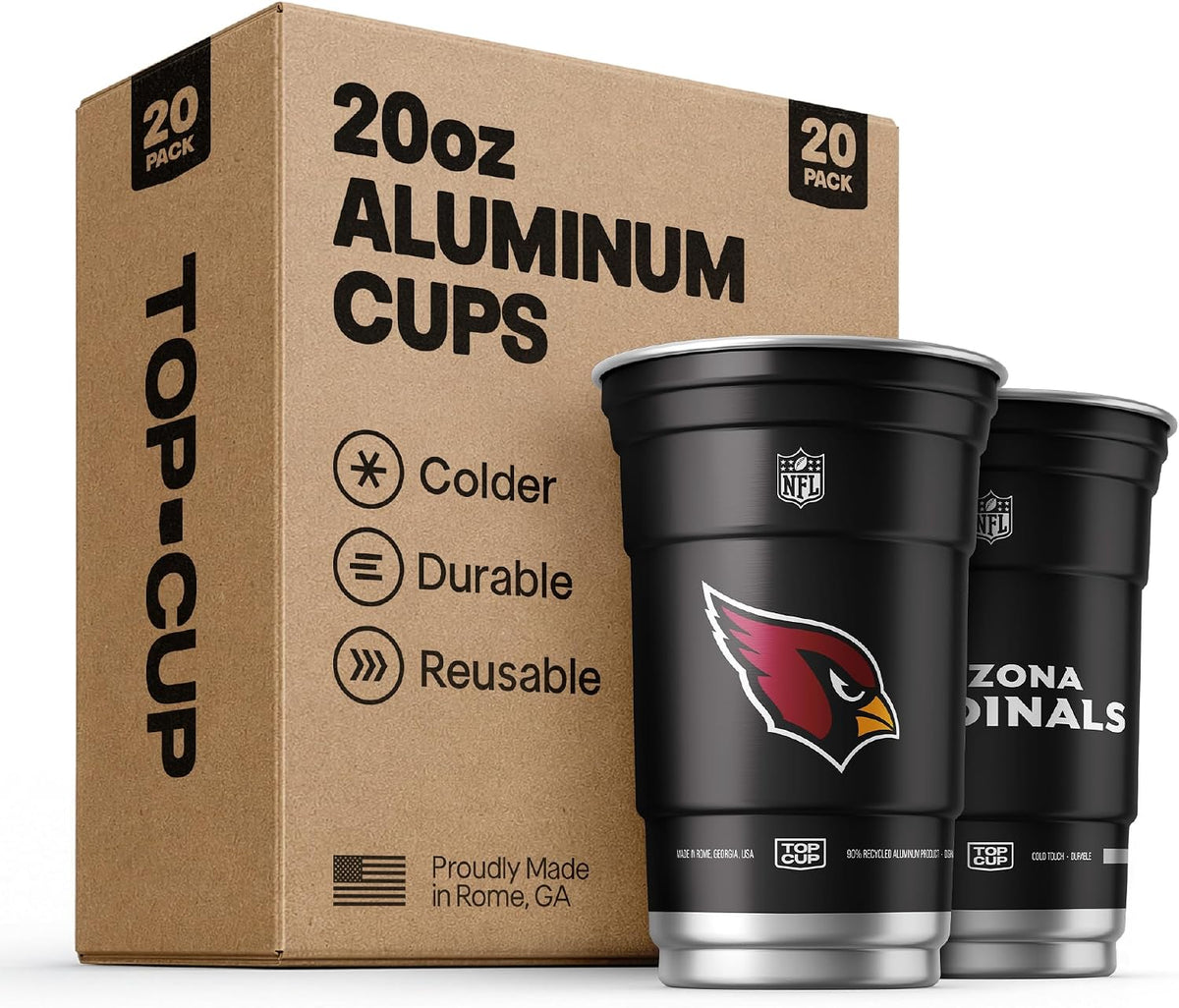 Top Cup Philadelphia Eagles Aluminum Party Cups, 20oz, 20 Count