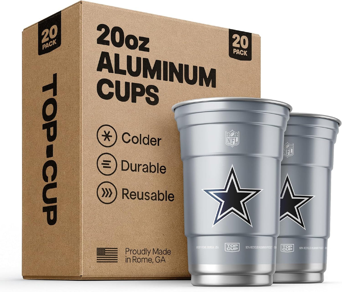 Top Cup Kansas City Chiefs Aluminum Party Cups, 20oz, 20 Count