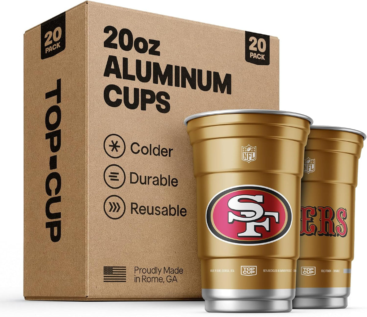 Top Cup Philadelphia Eagles Aluminum Party Cups, 20oz, 20 Count