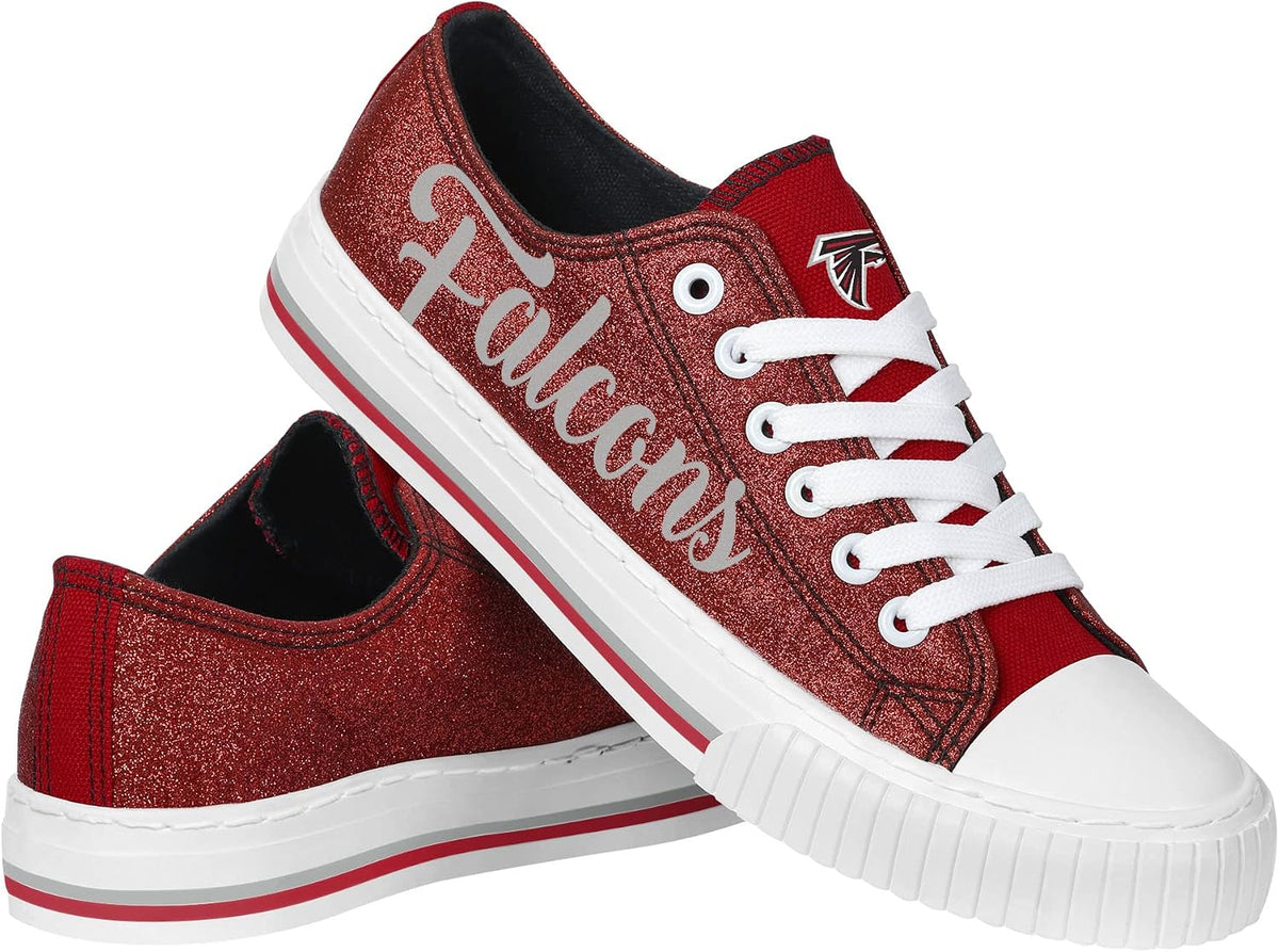 FOCO Womens Team Logo Ladies Fashion Color Glitter Low Top Canvas Sneakers Shoes