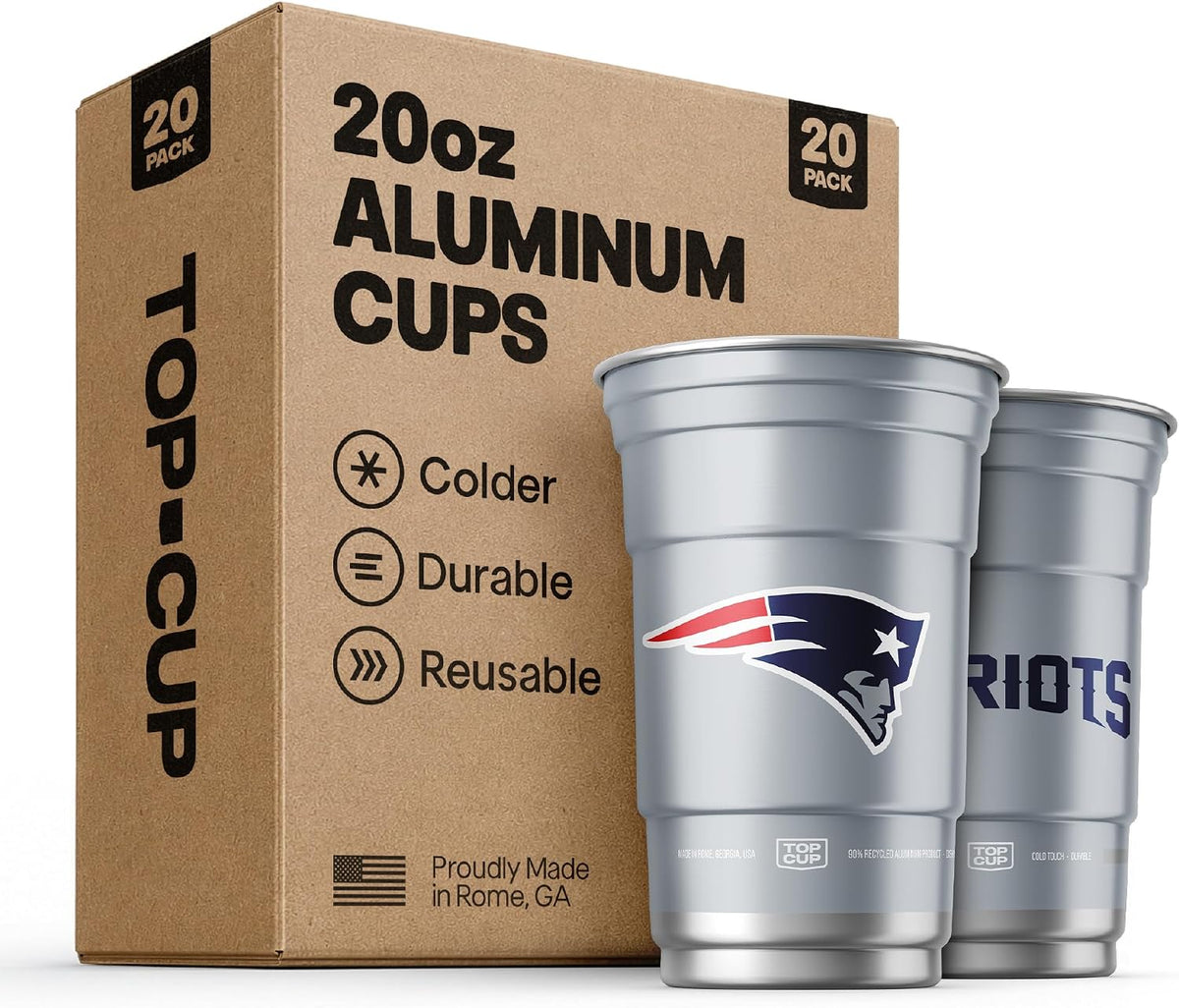 Top Cup Kansas City Chiefs Aluminum Party Cups, 20oz, 20 Count