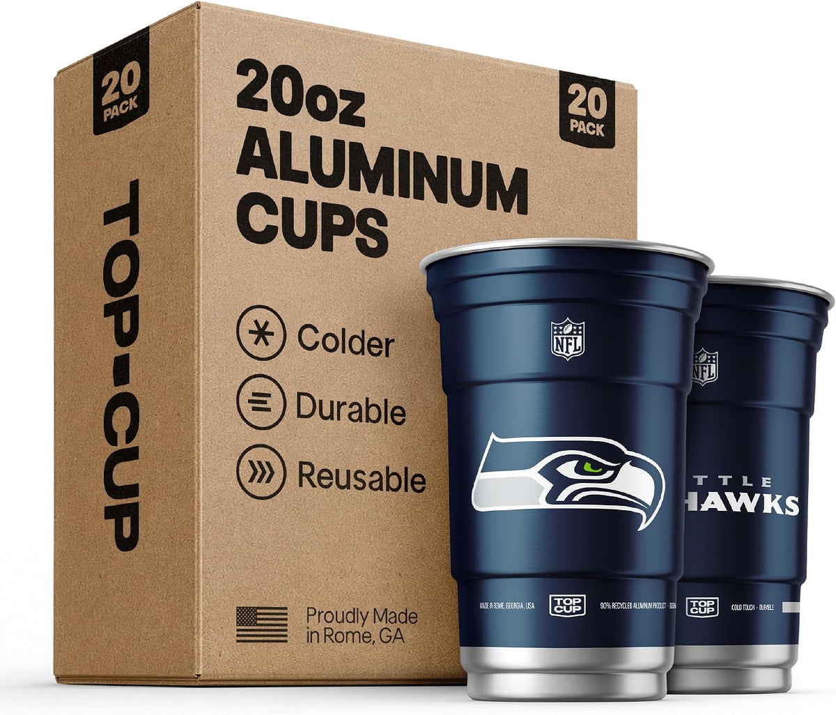 Top Cup Kansas City Chiefs Aluminum Party Cups, 20oz, 20 Count