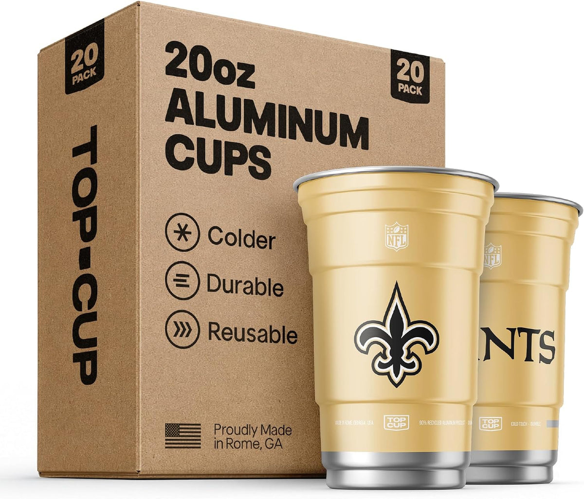 Top Cup Kansas City Chiefs Aluminum Party Cups, 20oz, 20 Count