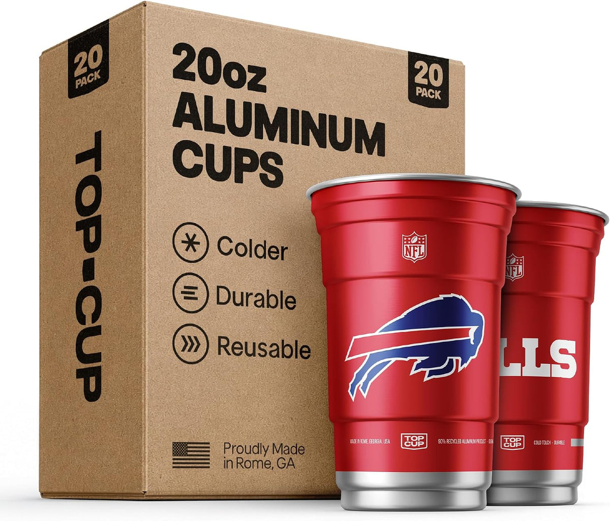 Top Cup Kansas City Chiefs Aluminum Party Cups, 20oz, 20 Count