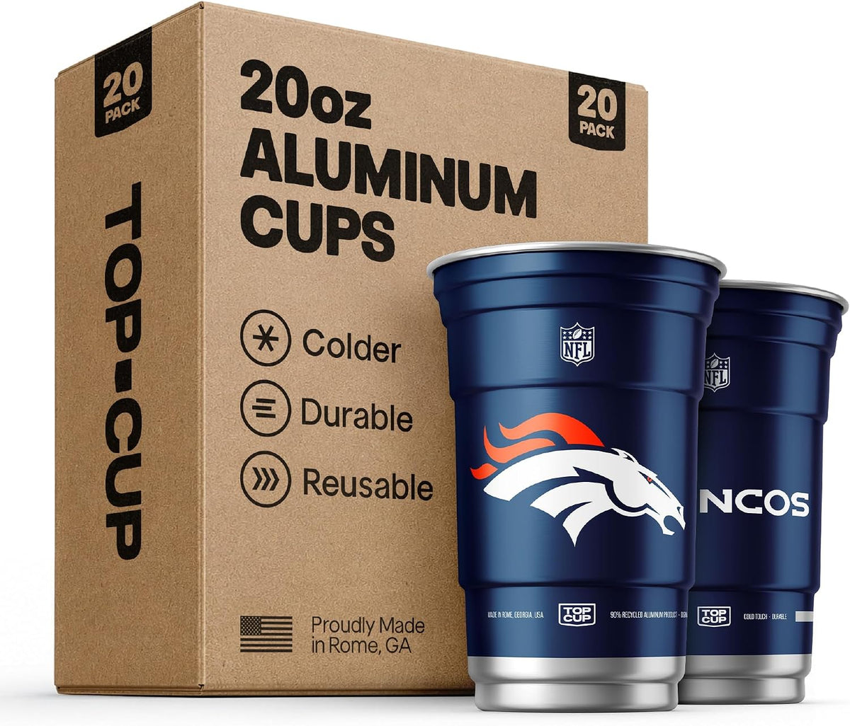 Top Cup Kansas City Chiefs Aluminum Party Cups, 20oz, 20 Count