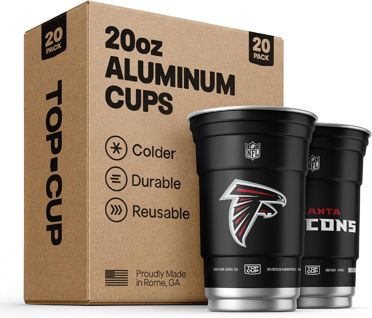 Top Cup Kansas City Chiefs Aluminum Party Cups, 20oz, 20 Count
