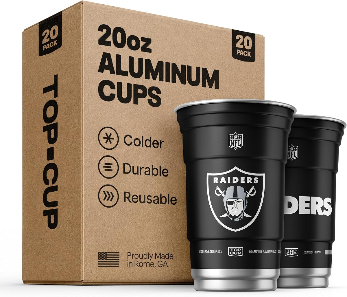 Top Cup Kansas City Chiefs Aluminum Party Cups, 20oz, 20 Count