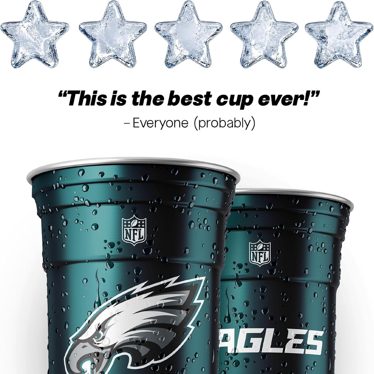 Top Cup Philadelphia Eagles Aluminum Party Cups, 20oz, 20 Count