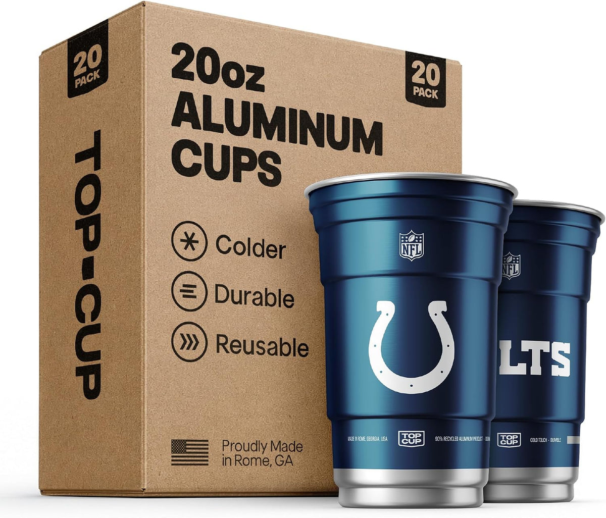 Top Cup Philadelphia Eagles Aluminum Party Cups, 20oz, 20 Count
